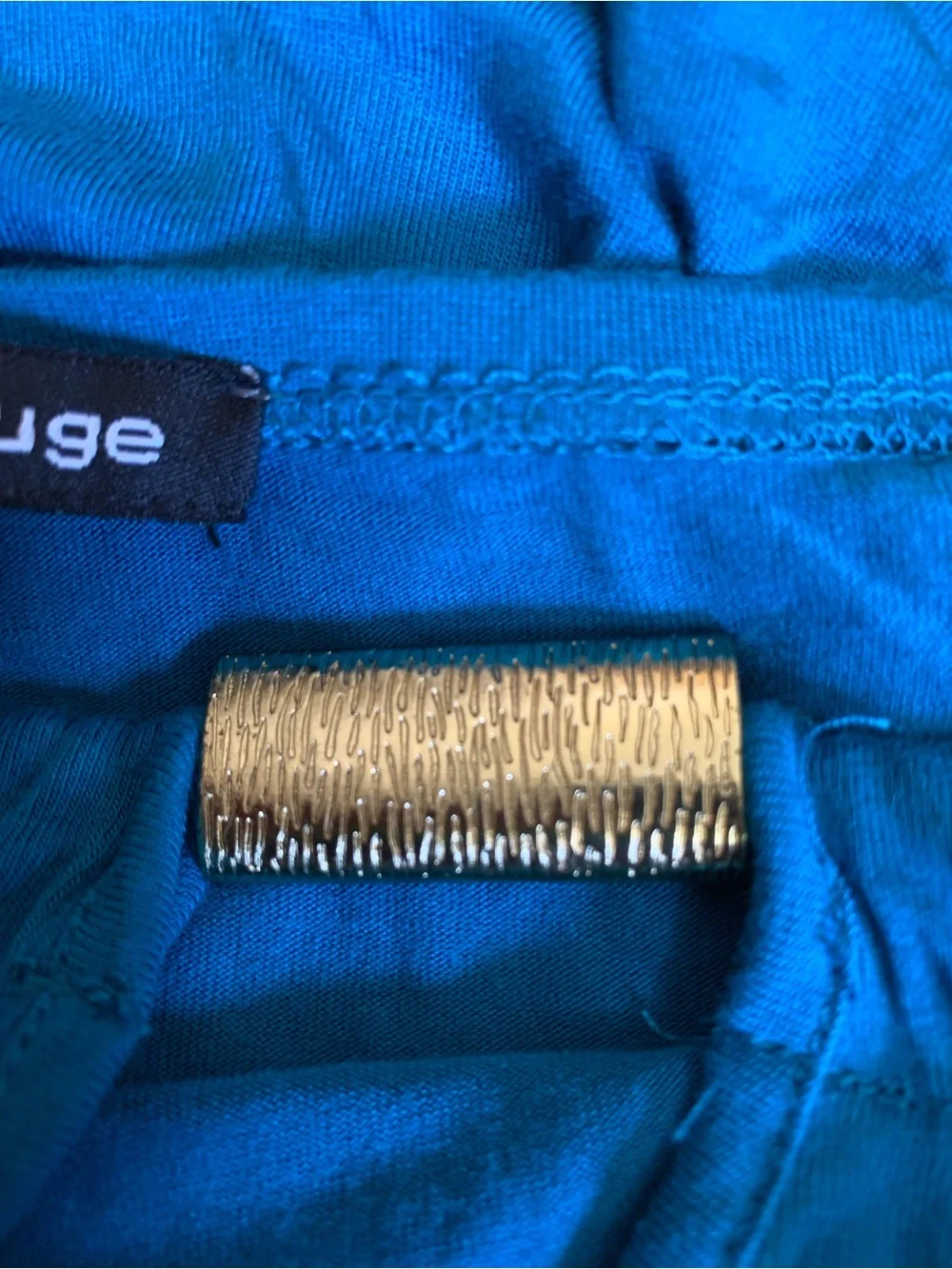 Cable & Gauge Teal Scoop Neck Top - Vibrant Teal Knit Size S